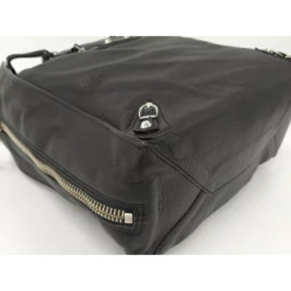 BALENCIAGA The Paper Handbag Leather Black - Picture 3 of 9